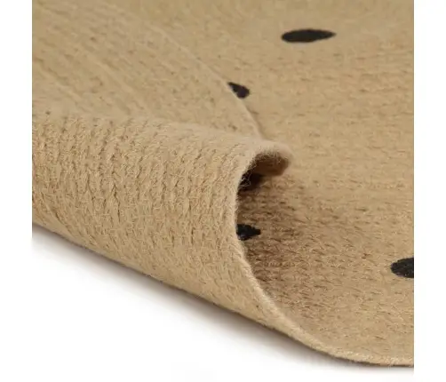 Paklājs Ar Apļu Apdruku, Džuta, 150 Cm, Roku Darbs Vidaxl