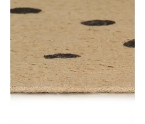 Paklājs Ar Apļu Apdruku, Džuta, 150 Cm, Roku Darbs Vidaxl