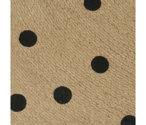 Paklājs Ar Apļu Apdruku, Džuta, 150 Cm, Roku Darbs Vidaxl