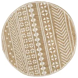 Paklājs Ar Baltu Apdruku, Džuta, 150 Cm, Roku Darbs Vidaxl Paklājs Ar Baltu Apdruku, Džuta, 150 Cm, Roku Darbs Vidaxl