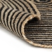 Paklājs, Spirāles Dizains, Džuta, Melns, 150 Cm, Roku Darbs Vidaxl