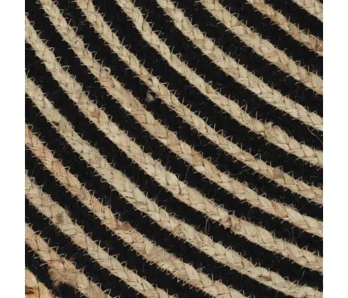 Käsitsi Valmistatud Džuutvaip Spiraaldisainiga, Must 150 Cm