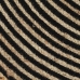 Paklājs, Spirāles Dizains, Džuta, Melns, 150 Cm, Roku Darbs Vidaxl