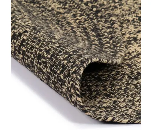 Paklājs, 120 Cm, Roku Darbs, Džuta, Melns Un Dabīgs Vidaxl