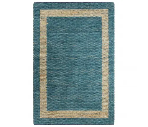 Paklājs, Roku Darbs, Džuta, Zils, 160X230 Cm Vidaxl Paklājs, Roku Darbs, Džuta, Zils, 160X230 Cm Vidaxl