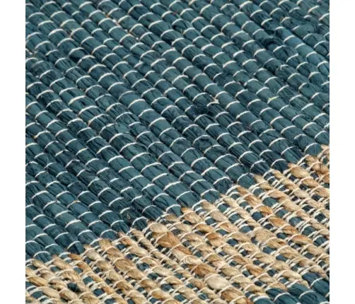 Paklājs, Roku Darbs, Džuta, Zils, 160X230 Cm Vidaxl Paklājs, Roku Darbs, Džuta, Zils, 160X230 Cm Vidaxl