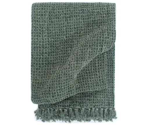 Pleds, 125X150 Cm, Tumši Zaļš Vidaxl