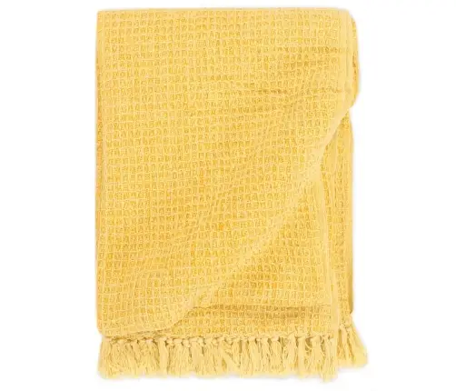 Pleed, Puuvill, 220 X 250 cm Sinepikollane