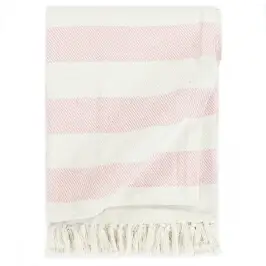 Pledas, Sendintos Rožinės, 125X150cm Medvilnė, Dryžuotas Pledas, Sendintos Rožinės, 125X150cm Medvilnė, Dryžuotas