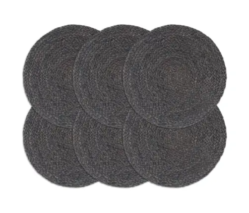 Lauamatid 6 Tk, Tumehall, 38 cm Ümmargune, Džuut