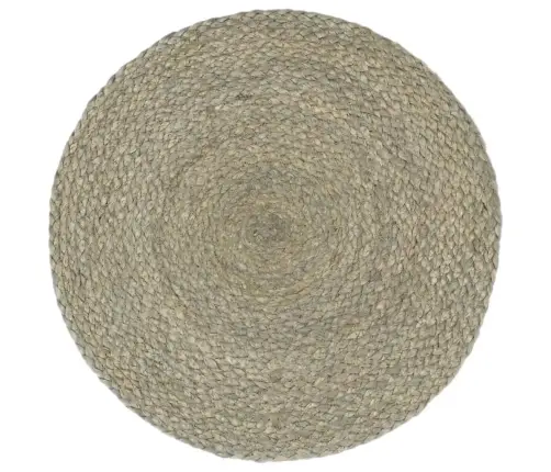 Galda Paliktņi, 6 Gab., 38 Cm, Apaļi, Pelēka Džuta Vidaxl