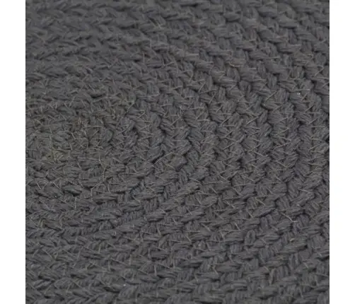 Stalo Kilimėliai, 6 Vnt., Tamsiai Pilki, 38cm Medvilnė