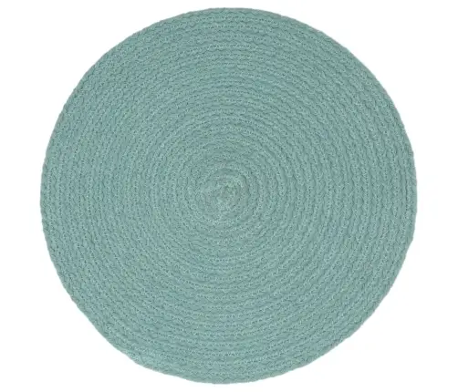 Galda Paliktņi, 6 Gab., 38 Cm, Apaļi, Zaļa Kokvilna  Vidaxl