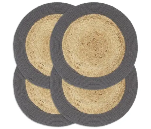 Stalo Kilimėliai, 4 Vnt., Natūralios Ir Antracito Spalvų, 38Cm
