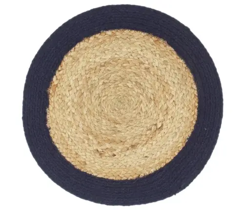 Stalo Kilimėliai, 6Vnt., Natūralios Ir Mėlynos Spalvų, 38Cm