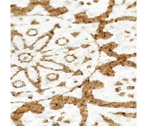 Galda Paliktņi, 6 Gab., 38 Cm, Apaļi, Balta Džuta Vidaxl