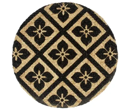 Galda Paliktņi, 4 Gab., 38 Cm, Apaļi, Melna Džuta Vidaxl