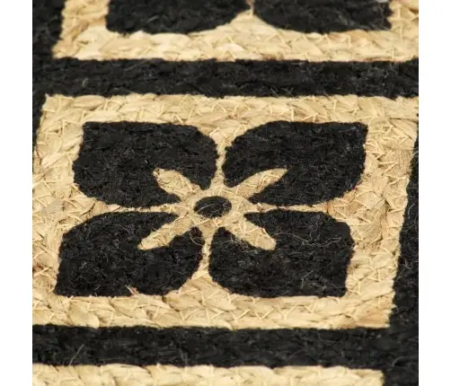 Galda Paliktņi, 4 Gab., 38 Cm, Apaļi, Melna Džuta Vidaxl