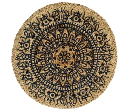 Galda Paliktņi, 6 Gab., 38 Cm, Apaļi, Tumši Zila Džuta Vidaxl