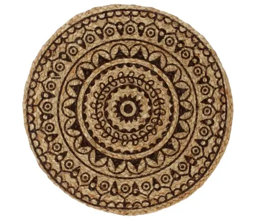 Stalo Kilimėliai, 6 Vnt., Tamsiai Rudi, 38cm Džiutas