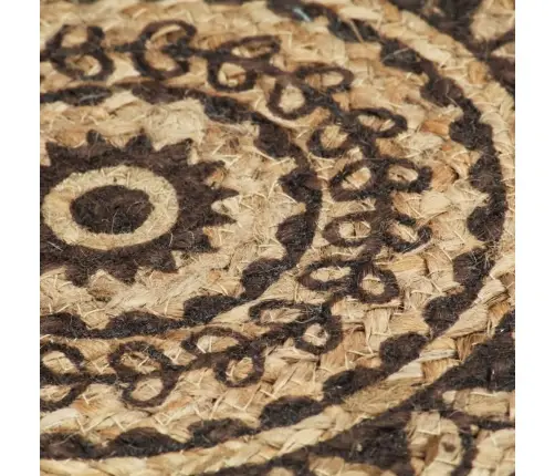 Stalo Kilimėliai, 6 Vnt., Tamsiai Rudi, 38cm Džiutas