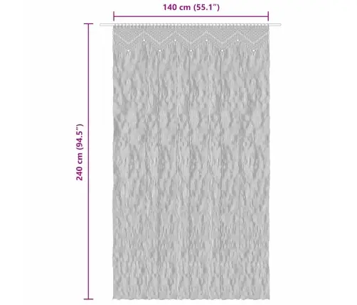 Kardin 140 X 240 Cm Puuvill