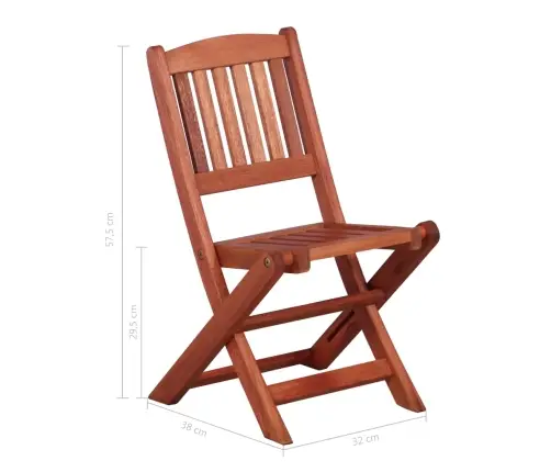 3-Daļīgs Bērnu Bistro Mēbeļu Komplekts, Masīvs Eikalipta Koks Vidaxl