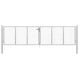 Dārza Vārti, Cinkots Tērauds, 400X100 Cm, Sudraba Krāsā Vidaxl