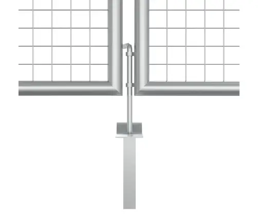 Dārza Vārti, Cinkots Tērauds, 415X125 Cm, Sudraba Krāsā Vidaxl