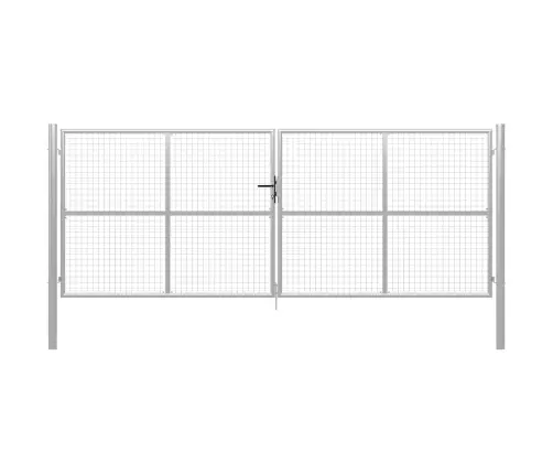 Aiavärav, Tsingitud Teras, 400 X 150 cm Hõbedane