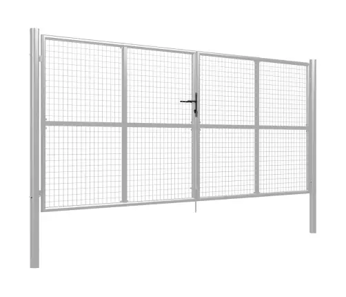 Aiavärav, Tsingitud Teras, 400 X 150 cm Hõbedane