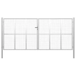 Dārza Vārti, Cinkots Tērauds, 400X200 Cm, Sudraba Krāsā Vidaxl