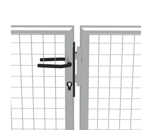 Dārza Vārti, 415X250 Cm, Cinkots Tērauds, Sudraba Krāsā Vidaxl