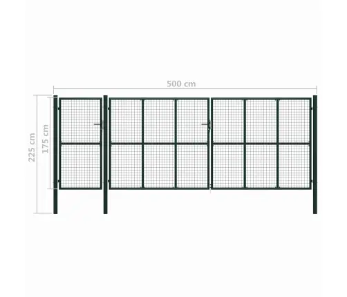Žoga Vārti Ar Slēdzeni Zaļa 175 Cm Tērauds Vidaxl