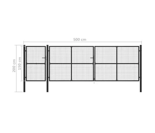 Aiavärav, Teras, 500 X 150 cm Antratsiithall