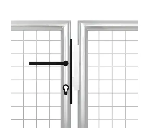 Sodo Vartai, Plieniniai, 350X75 cm Sidabriniai