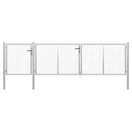 Dārza Vārti, Tērauds, 400X75 Cm, Sudrabaini Vidaxl