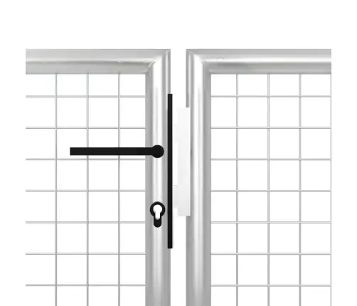 Dārza Vārti, Sudraba Krāsā, 400X100 Cm, Tērauds Vidaxl