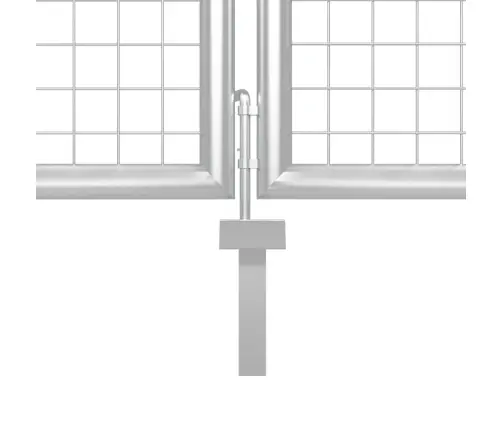 Sodo Vartai, Plieniniai, 400X150 cm Sidabriniai