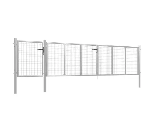 Sodo Vartai, Plieniniai, 500X75 cm Sidabriniai