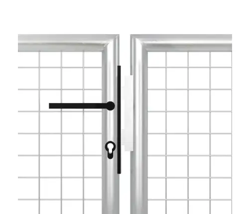 Sodo Vartai, Plieniniai, 500X75 cm Sidabriniai