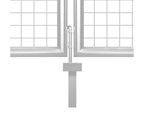 Sodo Vartai, Plieniniai, 500X75 cm Sidabriniai