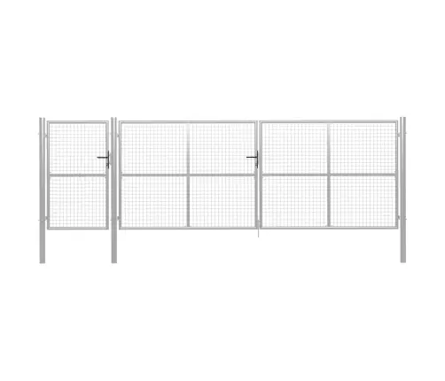 Dārza Vārti, Sudraba Krāsā, 500X150 Cm, Tērauds Vidaxl