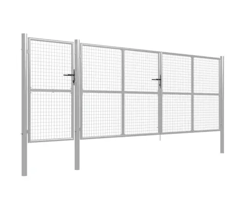 Dārza Vārti, Sudraba Krāsā, 500X150 Cm, Tērauds Vidaxl