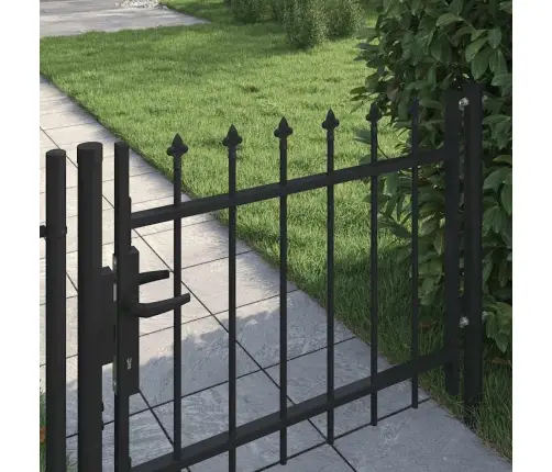 Dārza Vārti Ar Pīķiem Augšpusē, 100X75 Cm Vidaxl