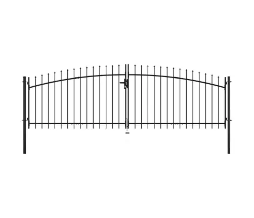 Dārza Vārti Ar Pīķiem Augšpusē, Divviru, 400X175 Cm Vidaxl