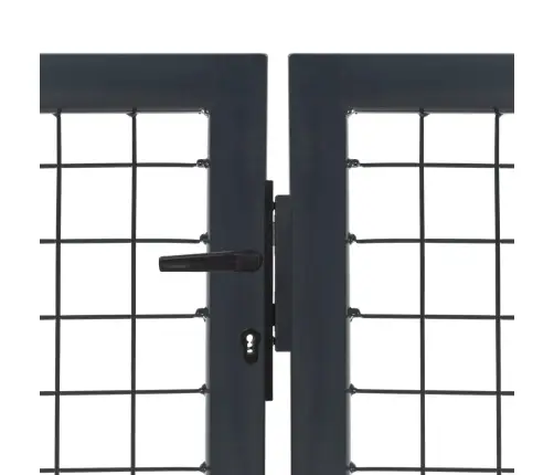 Dārza Vārti Ar Stabiem, 350X140 Cm, Tērauds, Antracītpelēks Vidaxl