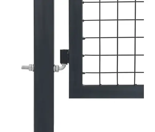 Dārza Vārti Ar Stabiem, 350X140 Cm, Tērauds, Antracītpelēks Vidaxl