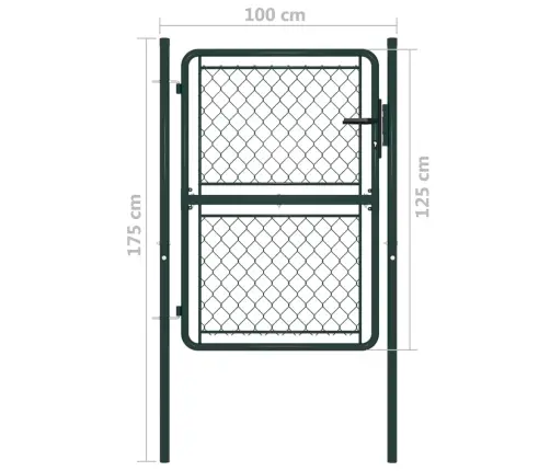 Aiavärav, Terasest, 100 X 125 cm Roheline