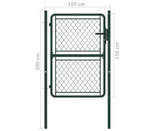 Aiavärav, Terasest, 100 X 150 cm Roheline